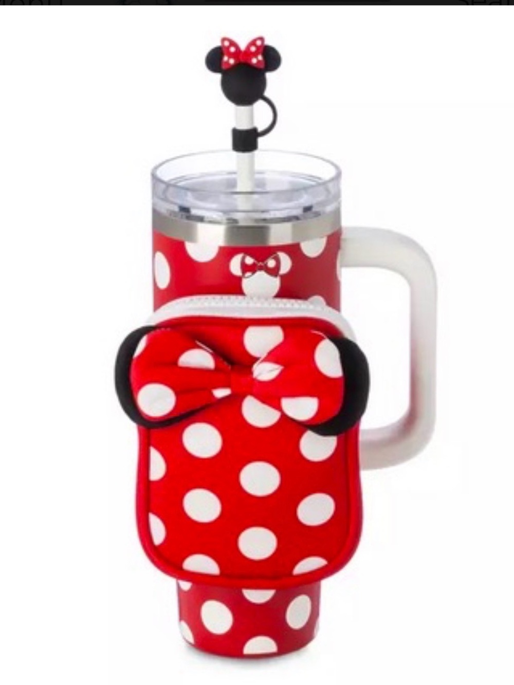 Red Polka Dot Minnie-inspired tumbler pouch ** pouch only
